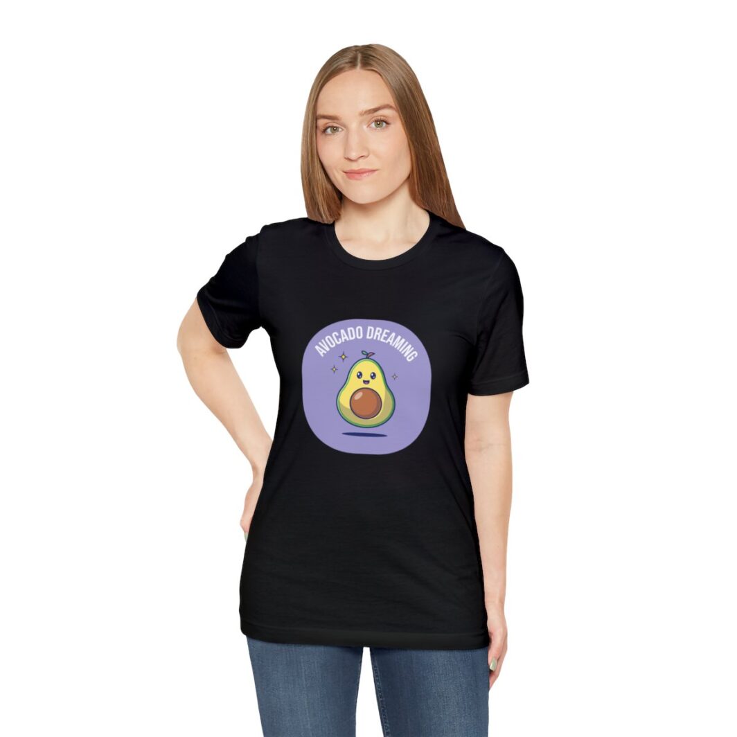 Women Printed T Shirt Avocado Black