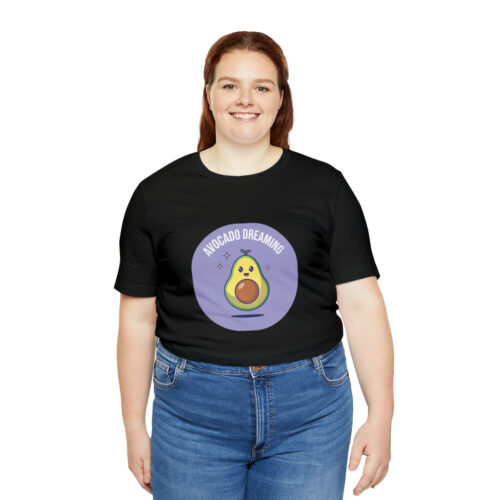 Women Printed T Shirt Avocado Black